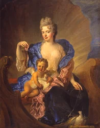 La comtesse von Cosel et son fils en Vénus et Cupidon, vers 1712-1715