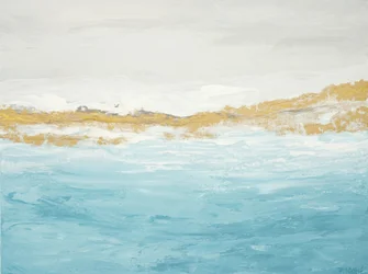 Paysage marin abstrait « Blue Gold »
