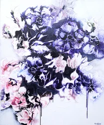 Cascade florale sombre
