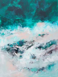 Vagues turquoise tumultueuses