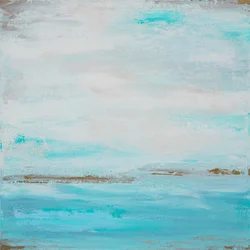 Horizon turquoise (abstrait)