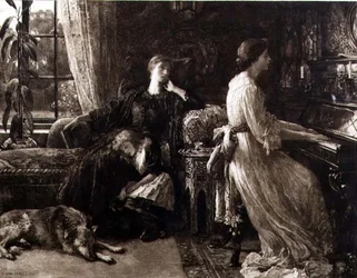 Souvenirs, gravé par Herbert T. Dicksee (1862-1942) pub. par C.E. Clifford & Co.
