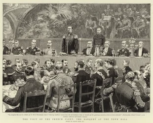 La visite de la flotte française, le banquet à l