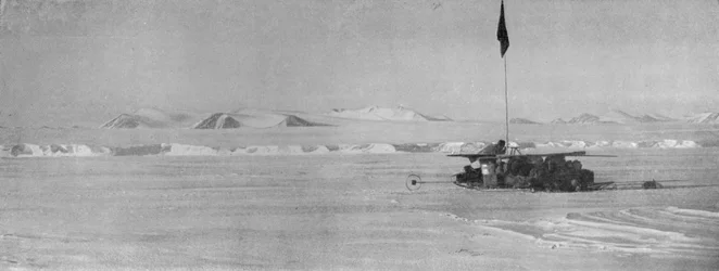 Le glacier Wilson Piedmont, montrant les falaises de glace continues, vers 1911, 1913