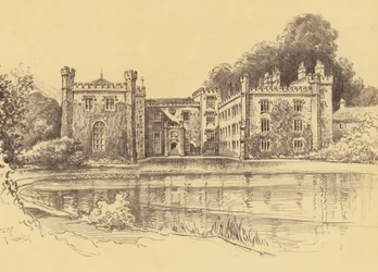 Towneley Hall, Burnley (lithographie)