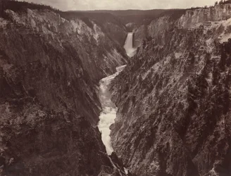 Grand Canyon du Yellowstone et chutes, v. 1884 (photo)