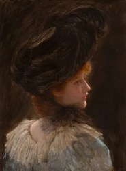 Un regard décontracté (huile sur toile)