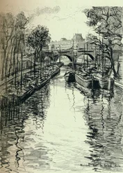 Barges sur la Seine, 1915