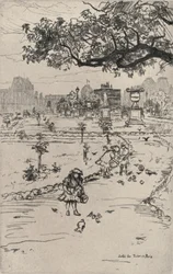 Les jardins des Tuileries, 1915