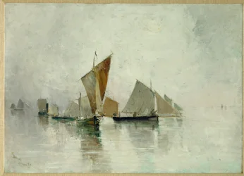 Dieppe, brume matinale (huile sur toile)