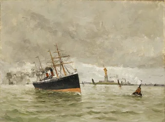 New York : Entrée dans le port, 1887