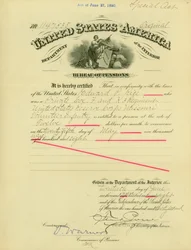 Avis de droit à pension pour Edward Parker Rice, 20 juin 1908