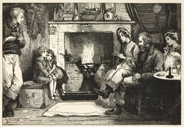 Une famille "à la Dickens" réunie autour d
