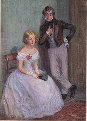 "Je suis sûr que je ne sais pas ce que vous voulez dire, M. Swiveller," dit Mlle Sophy les yeux baissés, c.1920