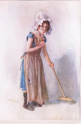 La Marquise, vers 1920 (lithographie en couleur)