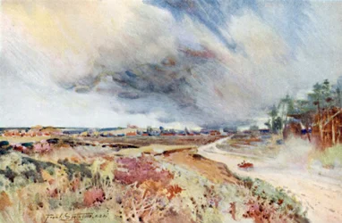 Lande près de Sandringham (lithographie couleur)