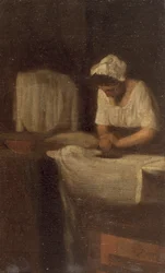 Une femme repassant, La Blanchisseuse