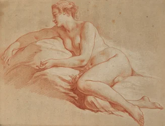 Boucher - Femme nue allongée, tournée vers la gauche