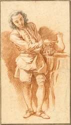 Boucher - Étude de valet avec cafetière, vers 1739