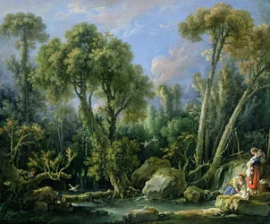 Blanchisseuses dans un paysage, 1760
