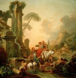 Pause à la fontaine