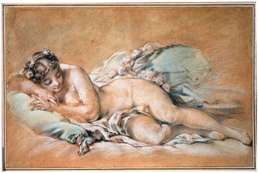 Jeune femme endormie, 1758