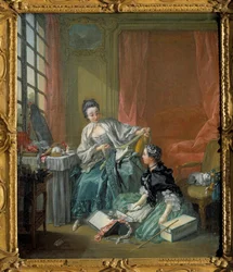 Le Marchand de mode Peinture de François Boucher (1703-1770). 1746. Stockholm. Musée National