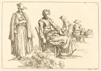 Figures dans un paysage