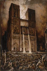 Attaque sur Notre-Dame. Le Bossu de Notre-Dame par Victor Hugo, vers 1877