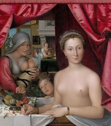 Une dame dans son bain