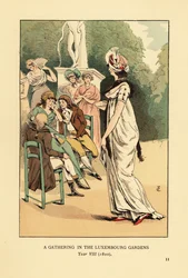 Une réunion dans les Jardins du Luxembourg, An VIII