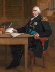 Le roi Louis XVIII dans son cabinet de travail des Tuileries