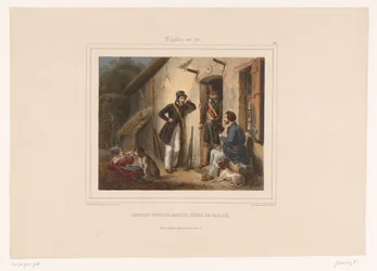 Chasseurs rencontrant le garde-chasse le matin (Chasses au Tir)