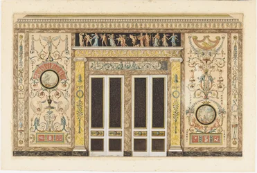 Projet pour un salon de musique (Design pour une élévation murale dans une salle de musique)
