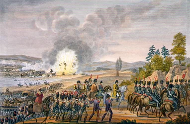 La retraite française après la bataille de Leipzig, Allemagne, 19 octobre 1813