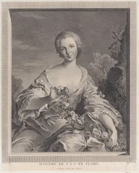 Portrait de Louise Henriette de Bourbon Conti en Flora