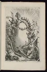 Cartouche avec Trophée Armorial, Livre de Cartouches à divers usages
