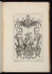 Cartouche avec trophée armorial, Livre d