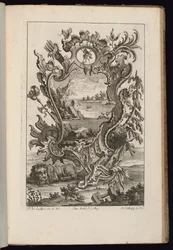 Cartouche avec Carquois et Lion, Livre de Cartouches Irréguliers