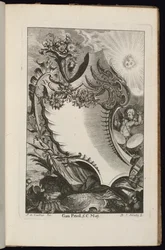 Cartouche avec corne d