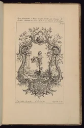 Cartouche avec buste féminin, Livre d