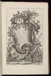 Cartouche avec palmier, Livre de Cartouches Irréguliers