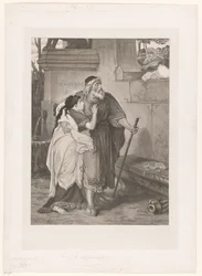 Œdipe aveugle guidé par Antigone