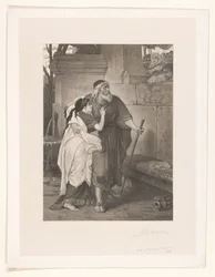 Œdipe aveugle guidé par Antigone