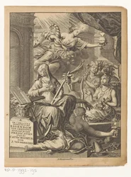 Allégorie avec des personnifications féminines de la vérité et peut-être des vertus et des vices