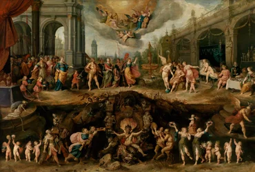 Homme devant choisir entre les vertus et les vices, 1635