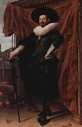 Willem van Heythuysen posant avec une épée