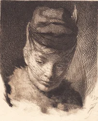 Jeune Fille avec Bonnet et Voile