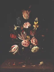 Tulipes, roses, iris et jonquille