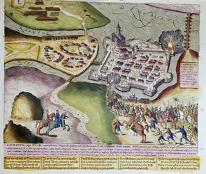 La capture de Raab par Adolf Schwarzenberg le 28/03/1598. 1653 Gravure de Franz Hogenberg (1535-1590) Cabinet des Estampes, B.N, Paris.